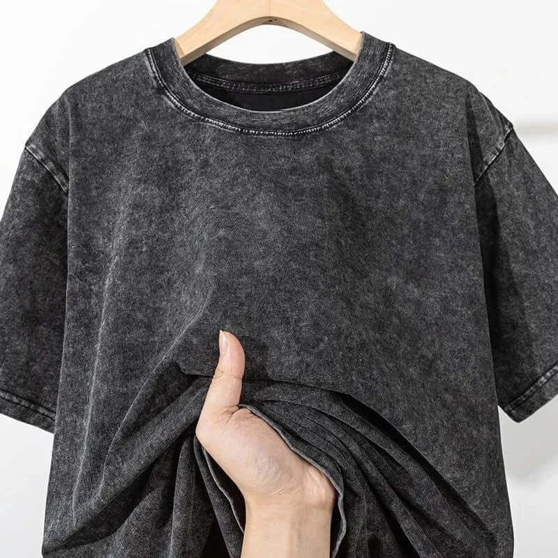A unisex Rengoku Kyoujurou Vintage Washed T-Shirt from Demon Slayer in a Harajuku hip hop streetwear style.