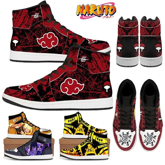 Naruto Anime High Top PU Leather Sneakers cartoon street sport basketball gift men women