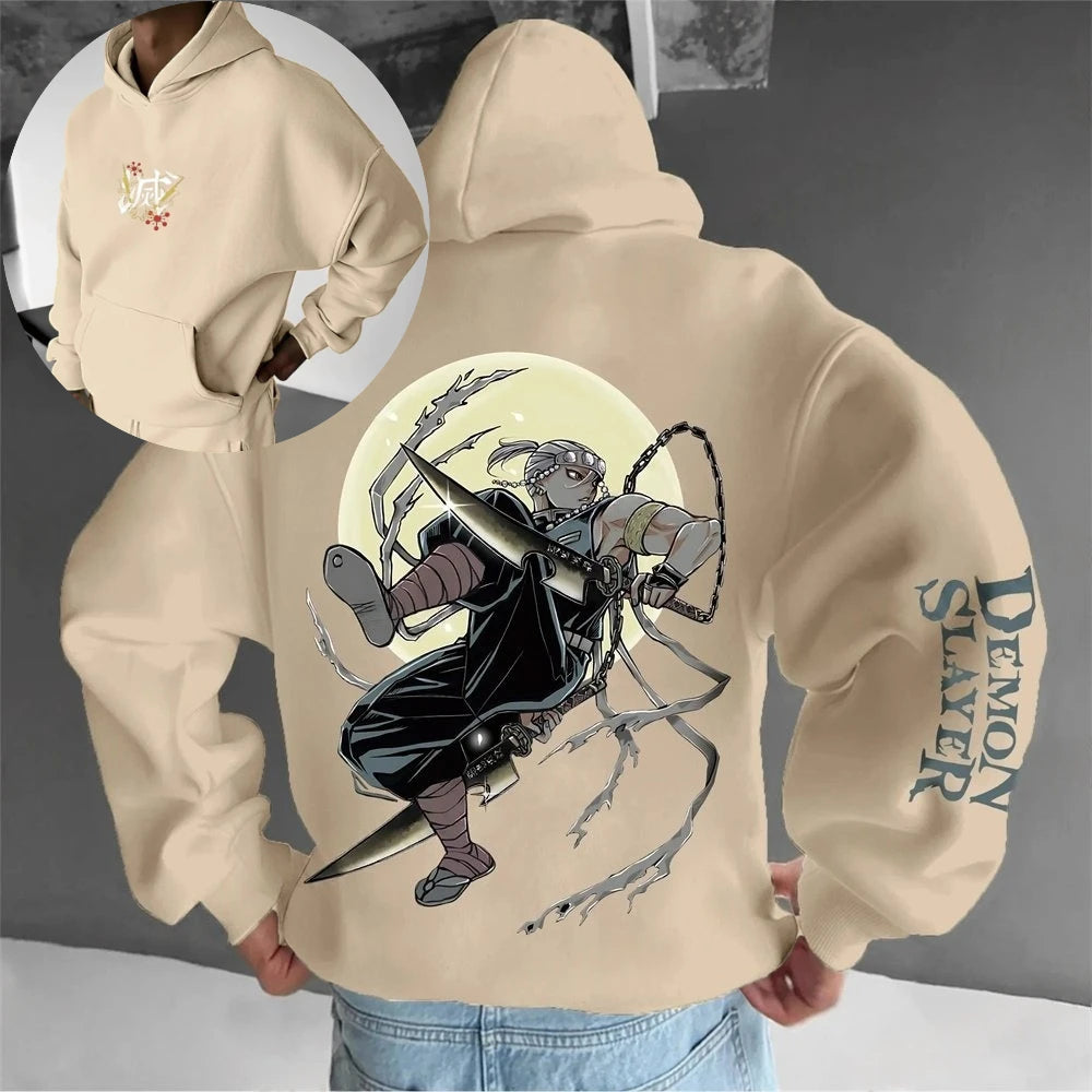 Demon Slayer Tengen Uzui Parent-Child Hoodie children boys long sleeve anime sweatshirt spring