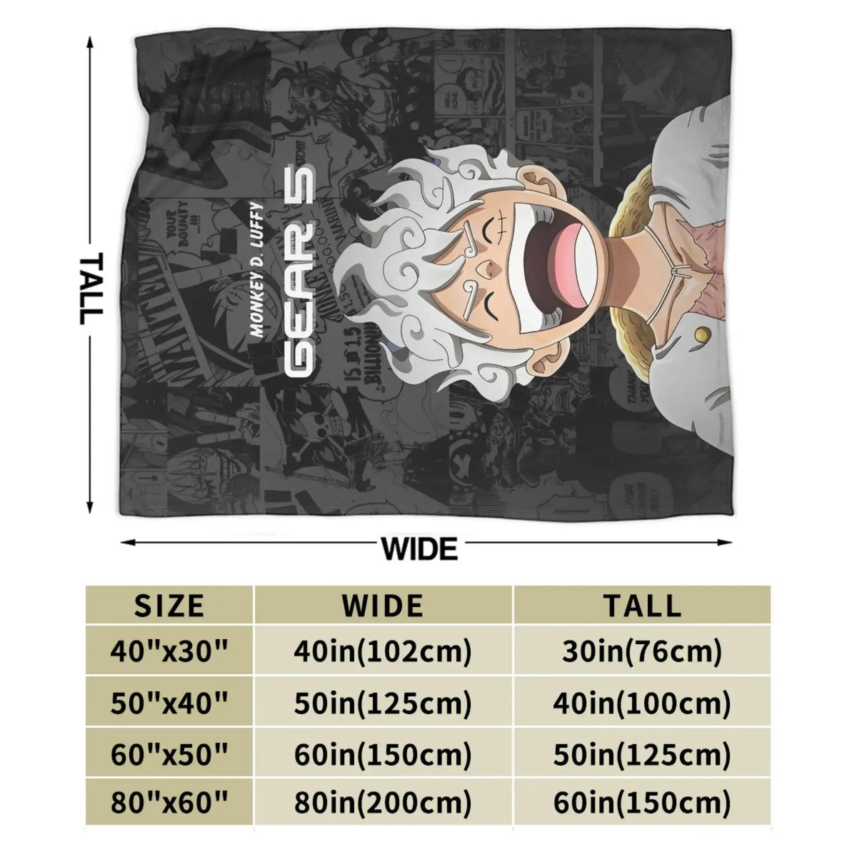 Stay warm with this One Piece Luffy Blanket! 🏴‍☠️ Premium knitted fleece throw for beds and sofas. Soft anime home decor. Shop the trend now!