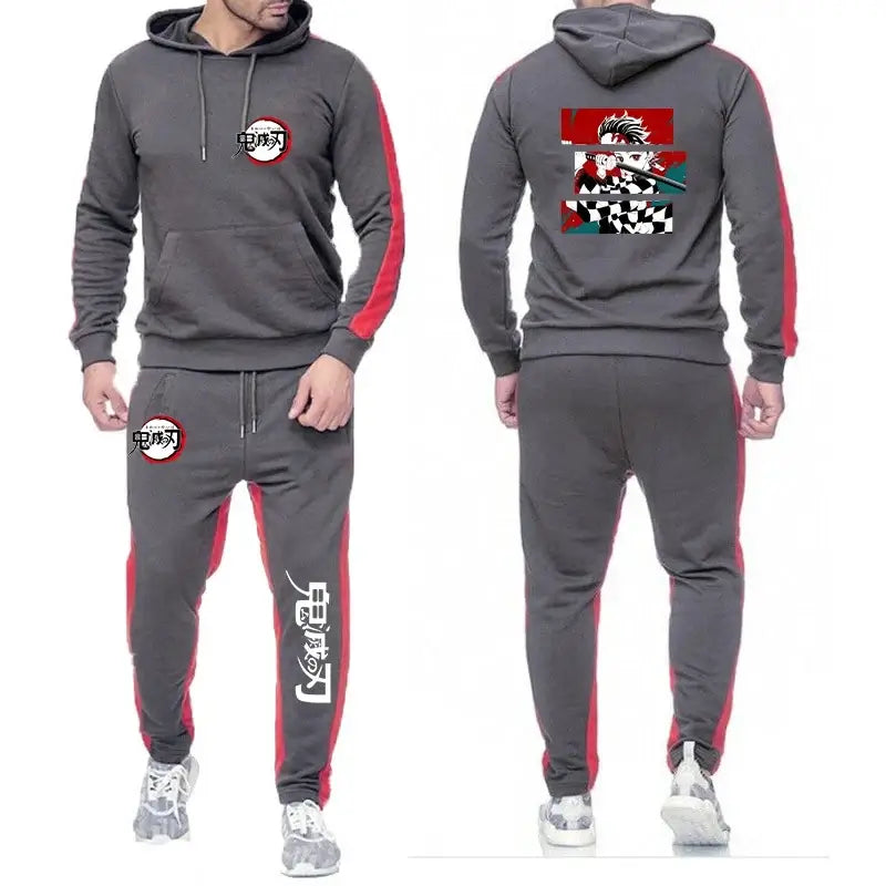 Men's Demon Slayer Two-Piece Tracksuit | Anime Sports Set