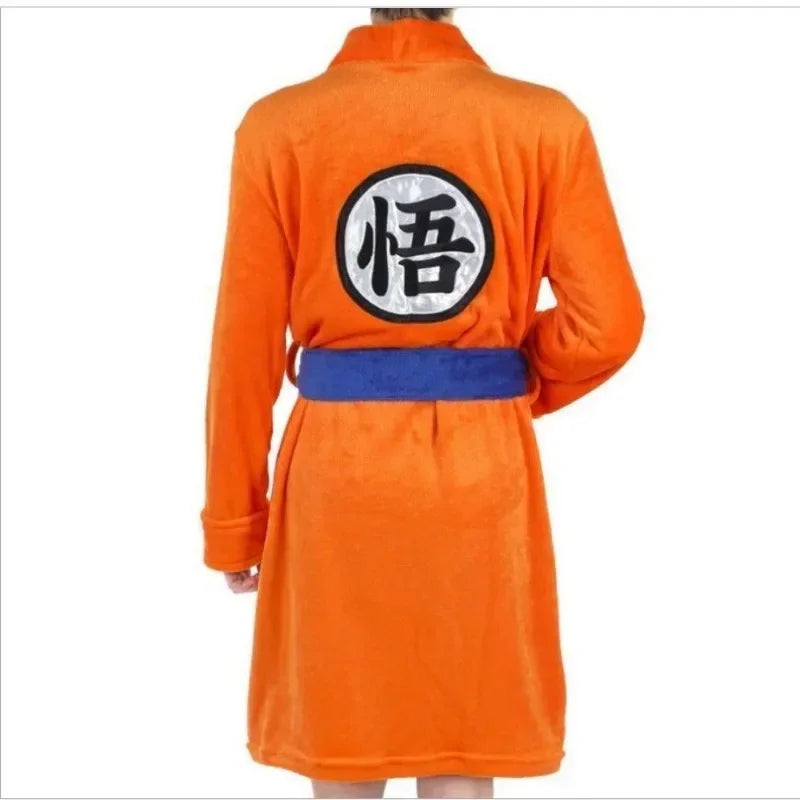Dragon Ball Goku Flannel Anime Cosplay Bathrobe warm unisex home pajamas autumn winter