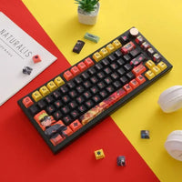Close-up of Naruto Uzumaki Translucent Mechanical Keyboard Keycap translucent character detail gradient