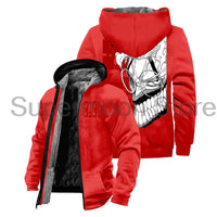 Dandadan Okarun Anime Harajuku Zip Hoodie streetwear winter jacket parka men women long sleeve