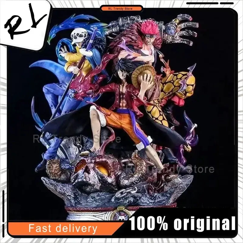One Piece Onigashima Supernova Action Figures Luffy Kid Law three captains collectible model set