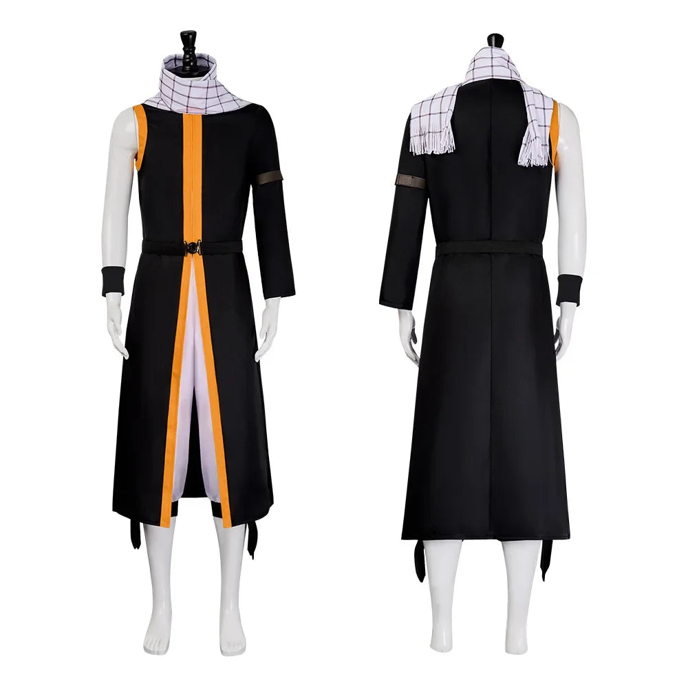 Natsu Dragneel Fairy Tail Cosplay Costume Blue Black Seven Years Later uniform Halloween men