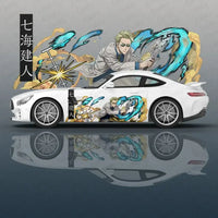 Jujutsu Kaisen Anime Car Decal Vinyl Sticker installed on vehicle body side graphics anime