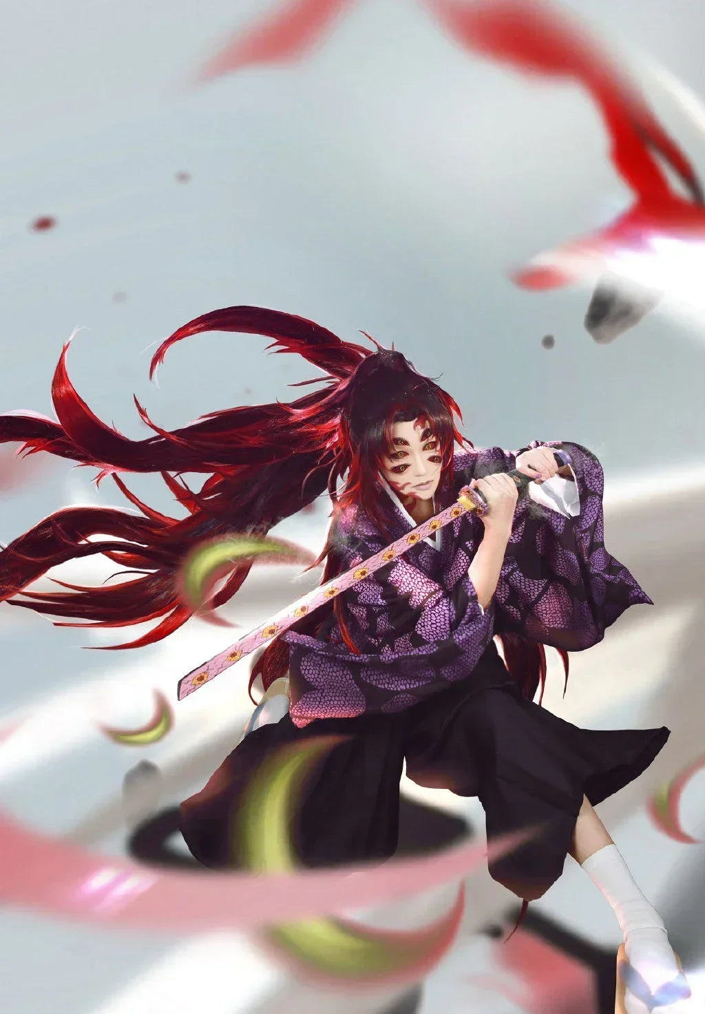 Kokushibo Cosplay Costume | Wig & Kimono Options