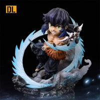 A detailed G5 Robot style Inosuke Action Figure featuring Mecha armor design and dual jagged swords for Demon Slayer collection.