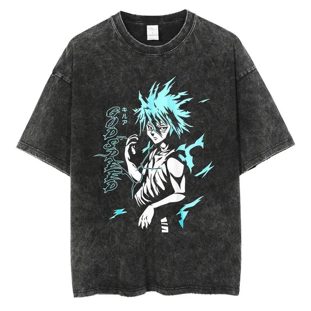 Hunter x Hunter Gon Freecss Print T-Shirt worn oversized Harajuku street style anime fashion