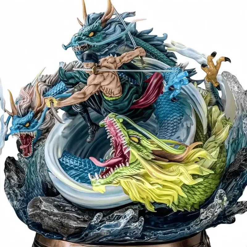 Roronoa Zoro Three Swords GK PVC Figure 23cm Bandai One Piece Dragon Three Knife Flow statue