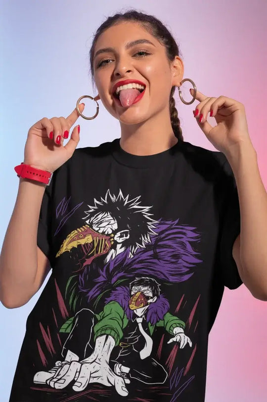 A premium Overhaul Kai T-Shirt featuring Kai Chisaki and Japanese Kanji graphic art, designed as a My Hero Academia anime gift for men and women.