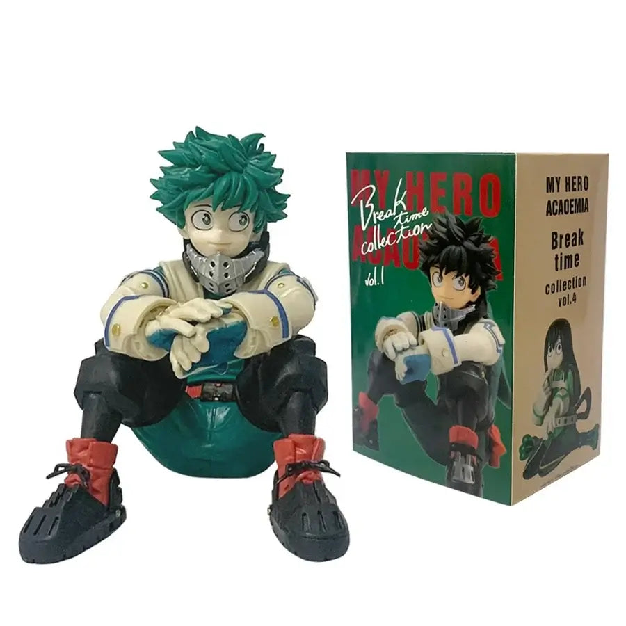 A highly detailed 18cm My Hero Academia Anime Figure made of PVC, featuring action poses of All Might, Deku, and Bakugo for collectors.