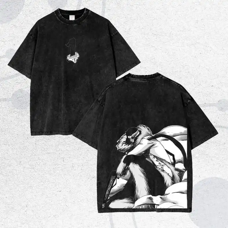 Ichigo Kurosaki Hollow Mask Washed T-Shirt | BLEACH Streetwear