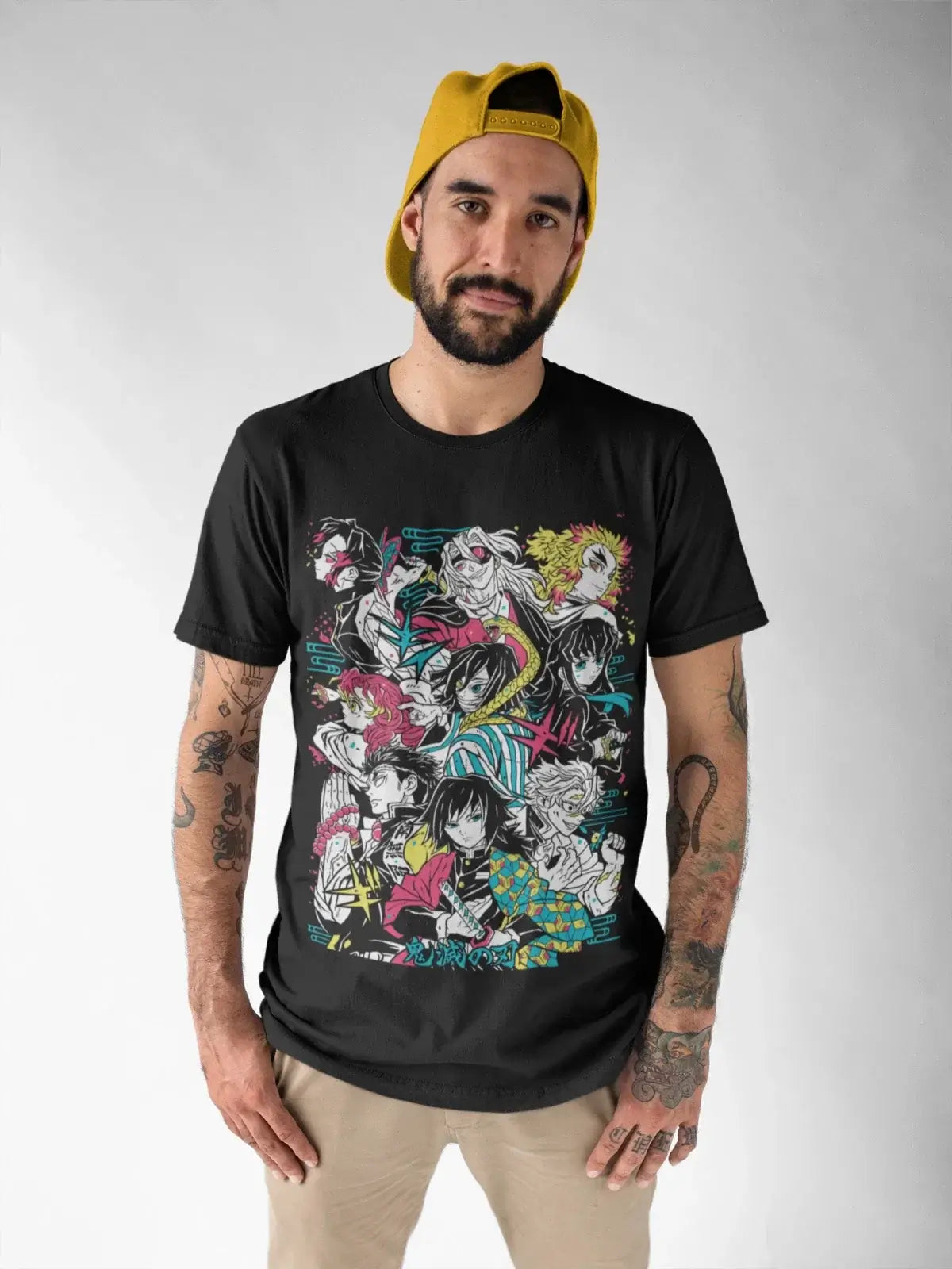 Demon Slayer Hashira Y2K Children Cotton T-Shirt back view loose unisex Y2K anime casual