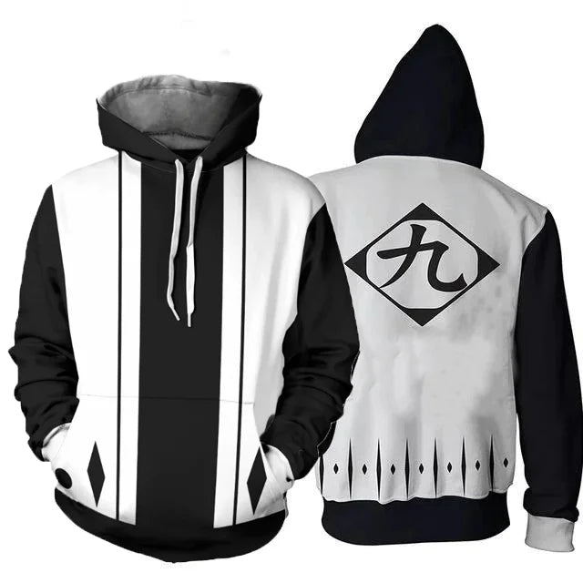 Bleach Anime 3D Print Cosplay Hoodie Harajuku Y2K tracksuit pullover long sleeve men women