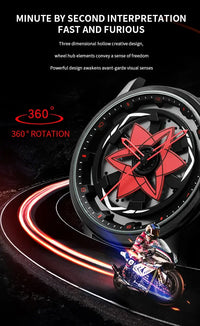 VA VA VOOM Racing Series Watch creative spinning dial stainless steel waterproof sports quartz watch for men