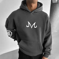 Dragon Ball Majin Buu Anime Hoodie worn by parent and child matching loose anime sweater outfit