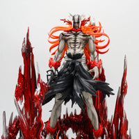 A detailed 32cm Bleach Anime Figure GK model featuring Kurosaki Ichigo in battle pose, available with Ulquiorra Cifer and Toshiro Hitsugaya variants.