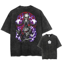 Asta Black Clover Manga Streetwear T-Shirt featuring a graphic design on a washed cotton oversized tee.