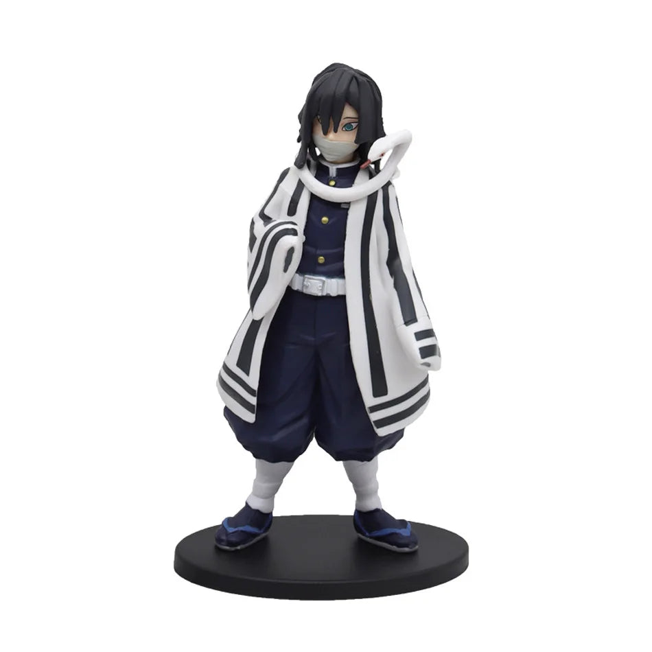 A high-quality Demon Slayer Action Figure PVC model collection featuring Kamado Tanjirou, Agatsuma Zenitsu, and Nezuko in dynamic warrior poses.