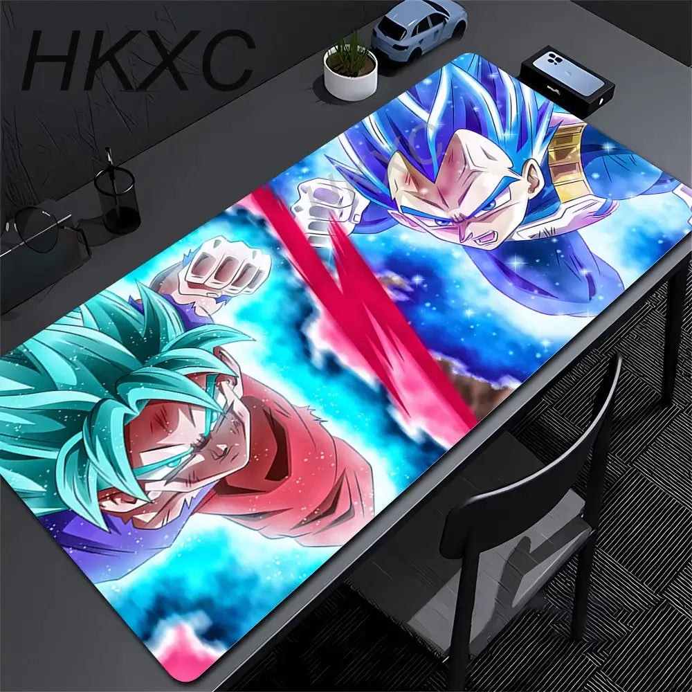Master Roshi Mouse Pad Dragon Ball gaming desk mat with colorful anime artwork smooth polyester cloth surface stitched edges and non-slip rubber base