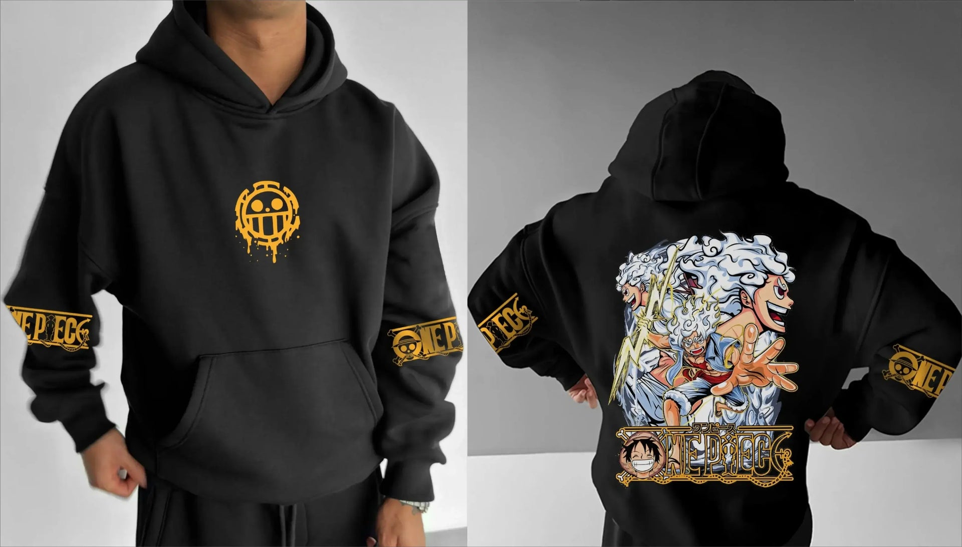 The 2025 Latest ONE PIECE Animation Hoodie in pure cotton, a casual trend sports hoodie for men and women.