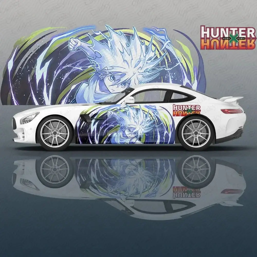 Killua Zoldyck Anime Vinyl Car Decal Side Graphic flower UV fade-resistant universal SUV vehicle