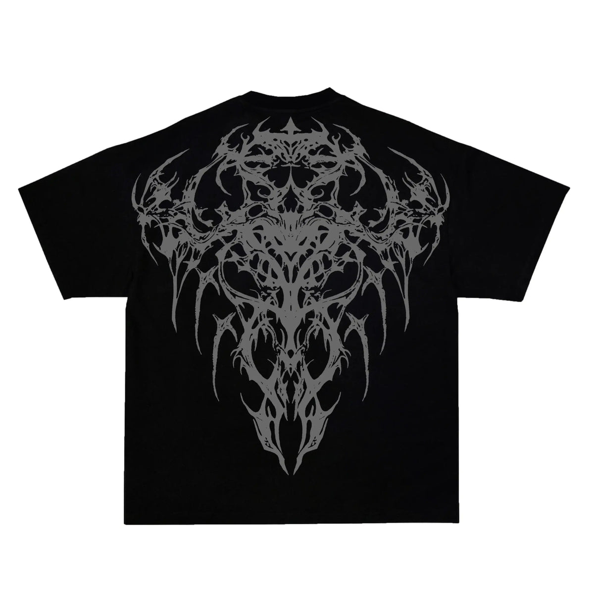 Oversized Cotton Tee Skull Print Unisex Streetwear Gym Top