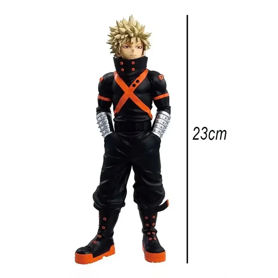 A highly detailed 18cm My Hero Academia Anime Figure made of PVC, featuring action poses of All Might, Deku, and Bakugo for collectors.