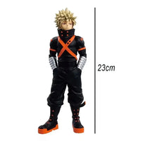 A highly detailed 18cm My Hero Academia Anime Figure made of PVC, featuring action poses of All Might, Deku, and Bakugo for collectors.