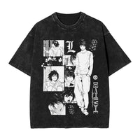 L Lawliet T-Shirt Death Note breathable lightweight manga shirt for casual outfits and anime conventions