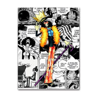 A classic cartoon style One Piece Luffy Zoro Poster printed on high-definition canvas, perfect for decorating a living room, corridor, or child's bedroom.