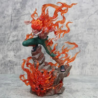 A premium Might Guy Luminous Figure showing the Night Guy Eight Inner Gates attack, glowing vibrantly on a gaming desktop.
