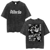 Albedo Overlord Vintage Washed T-Shirt Anime Graphic Tee