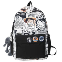 One Piece Luffy Anime Backpack school laptop travel bag men women bold print gift