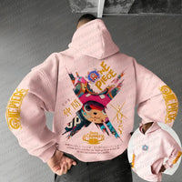Chopper Hoodie One Piece Parent-Child Matching 100% premium cotton oversized fit long sleeve Tony Tony Chopper anime print unisex kids adults front view