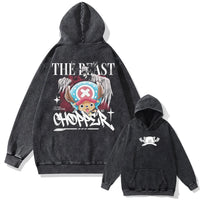 One Piece Vintage Washed Oversized Hoodie | Cotton Streetwear