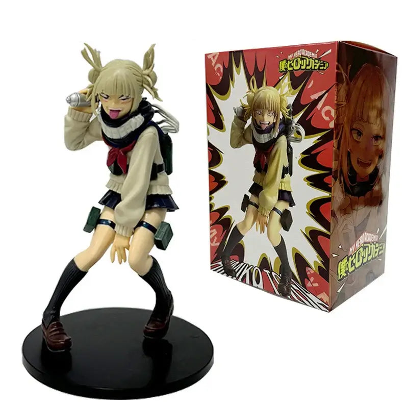 A highly detailed 18cm My Hero Academia Anime Figure made of PVC, featuring action poses of All Might, Deku, and Bakugo for collectors.