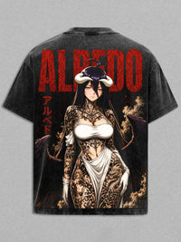 Albedo Overlord Vintage Washed T-Shirt | Harajuku Streetwear
