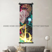 High-definition Naruto Posters hanging scroll featuring Uzumaki Naruto, Uchiha Sasuke, and Madara for anime home wall decoration.