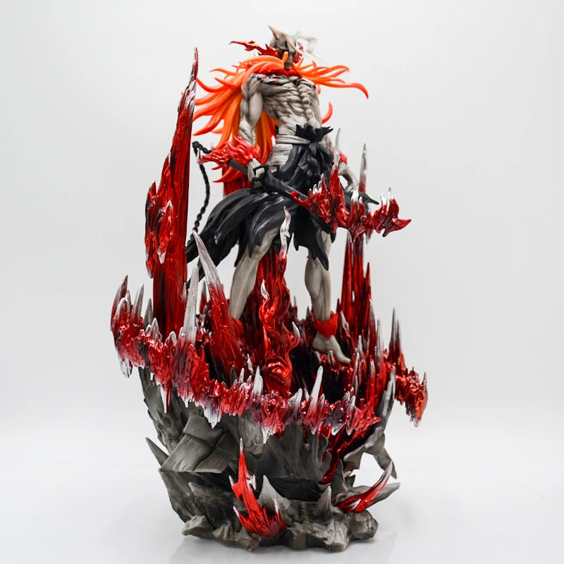 A detailed 32cm Bleach Anime Figure GK model featuring Kurosaki Ichigo in battle pose, available with Ulquiorra Cifer and Toshiro Hitsugaya variants.