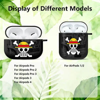 One Piece AirPods Case Cool Logo Protective Cover Infinite Visibility anime accessories free worldwide shipping