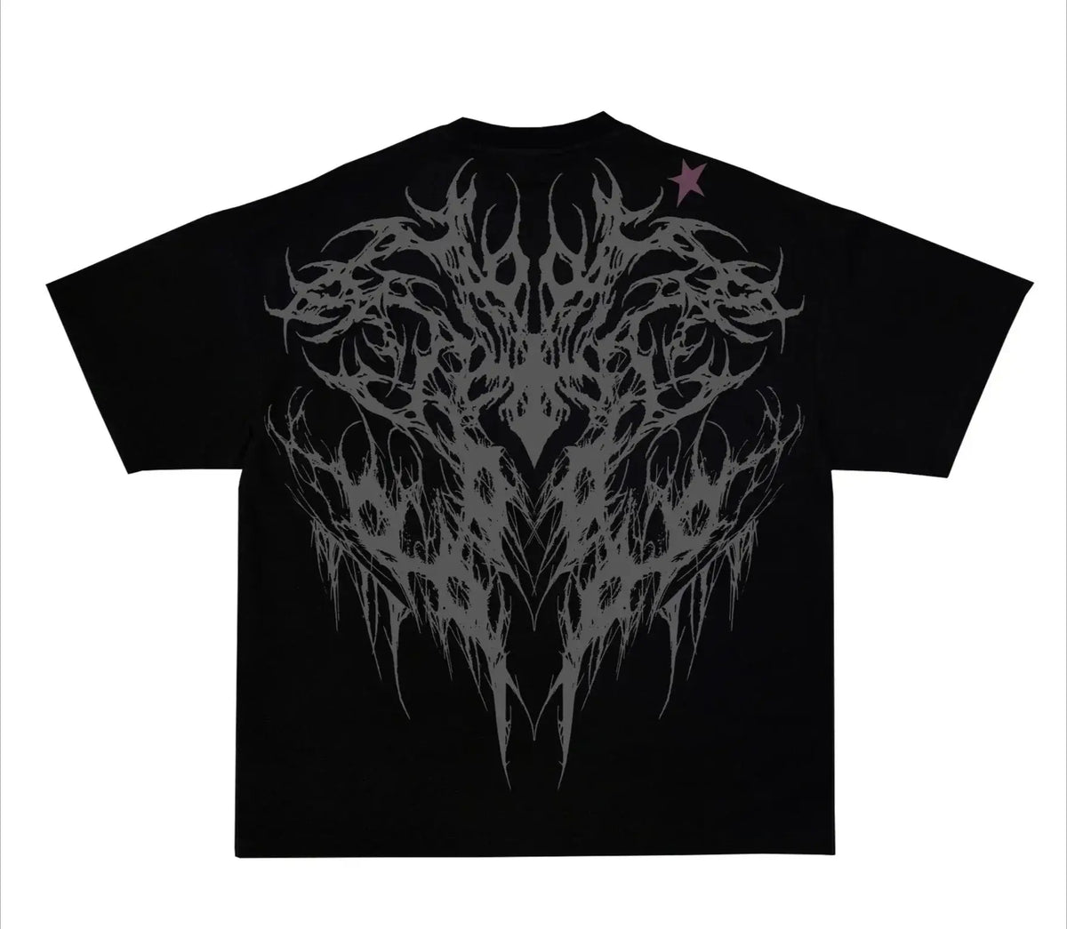 Oversized Cotton Tee Skull Print Unisex Streetwear Gym Top