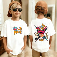 One Piece Kids T-Shirt Anime Luffy Zoro Chopper short sleeve cotton summer tee boys girls ages 7-13