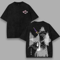 Byakuya Kuchiki Bleach Washed Oversized T-Shirt Summer Tee
