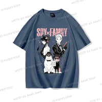 A cute Anya Forger T-shirt made of soft cotton, featuring a Harajuku style Spy x Family print for men and women.