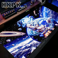 Dragon Ball Z Super Gaming Mouse Pad showcasing a vibrant design with Shenron and Dragon Balls on a gaming desk.