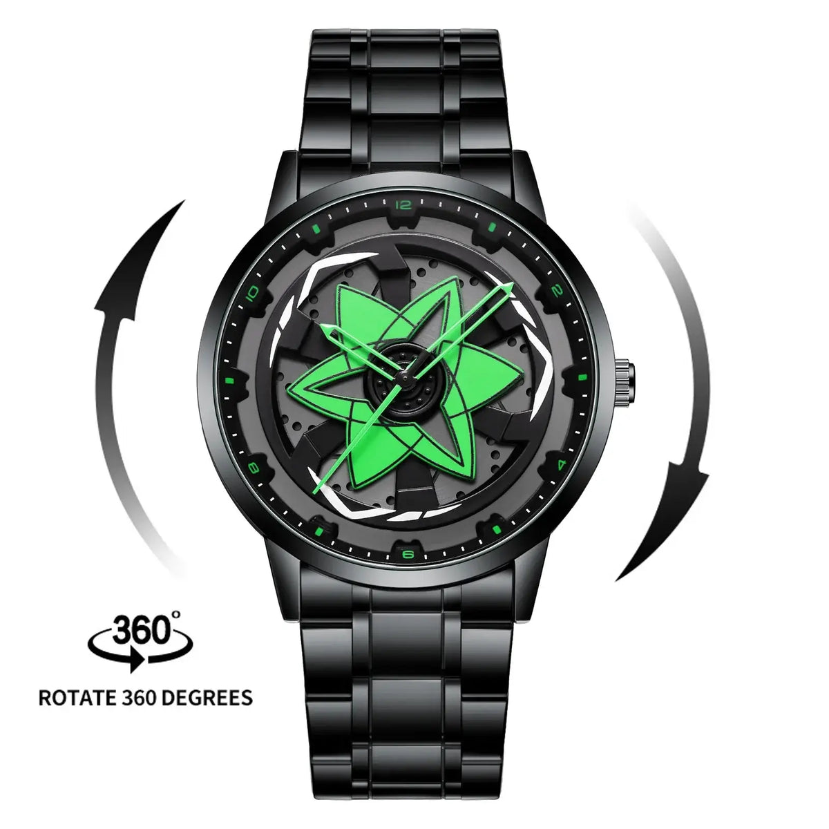 VA VA VOOM Racing Series Watch creative spinning dial stainless steel waterproof sports quartz watch for men