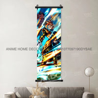 High-quality Dragon Ball Posters wall art scroll featuring Anime figures Goku, Vegeta, and Frieza for home decoration.
